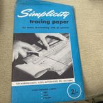VINTAGE SIMPLICITY TRACING PAPER FOR HOME DRESSMAKING