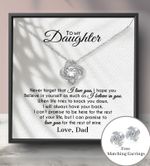 To My Daughter Gift from Dad Necklace for Daughter Birthday  Sentimental Present