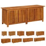 Solid Acacia Wood Garden Storage Box Outdoor Indoor Chest Furniture vidaXL
