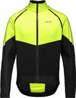 GORE Windstopper Cycling Jacket M Yellow/Black Full Zip Removable Sleeves