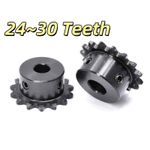 Roller Chain Sprocket 1/4" Transmission Sprockets 45# Steel Blacken 24~30 Teeth
