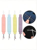 3Pcs Portable 2 in 1 Needle Threader and Seam Ripper Sewing Threading Tool DIY