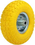 10" Hand Truck Tyre 4.10/3.50-4 Solid Rubber - Yellow / Red - Sack Trolley - New