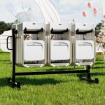Folding Chair Cart for 84 Chairs or 12 Tables Heavy Duty Dolly w Lockable Wheels