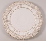 Meissen ceremonial plate plate X-shape flowers relief gilded gold sharpened