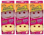 3X Twin Pack Scrub Daddy Mommy Cleaning Sponges - Dual Sided Non Scratch Sponge