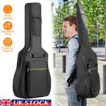 Black Full Size Padded Protective Classical Acoustic Guitar Back Bag Carry Case