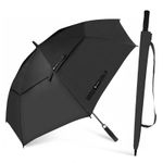SWIFTEE 60" Golf Umbrella Sports Football Outdoors Windproof Waterproof UV Black