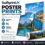 Poster Printing A0 A1 A2 A3 150gsm/280gsm Laminated Full Colour Prints