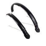 Plastic Cycle Mudguards Glossy Black Full Coverage Mudguard Set