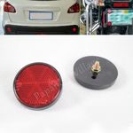 2x Round Reflector Side Marker Universal For Bus Car ATV Trailer Motorcycle Bike