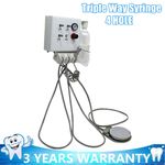 Portable Dental Turbine Unit Triple Way Syringe 4 Holes Foot Switch Air Control