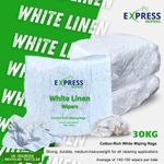 White Linen Lint-Free Garage Workshop Cleaning Rags Triple Pack 3 x 10kg
