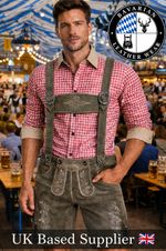 Lederhosen leather German shorts Oktoberfest mens shorts plus matching Braces