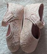 Monsoon Shoes Baby Girl 3 - 6 Months Pink Lacy Floral some DISCOLOURATION