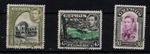 Cyprus KGVI 18pi 45pi 90pi fine used SG160-162 WS46007