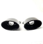Audi RS6 RS5 RS4 RS3 LARGE Conversion Trims Exhaust tailpipe TIPS A5 A6 BLACK