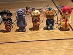 McDonald's Character Lanyard Figures Set of 5 Ronald Hamburglar Grimace Crook