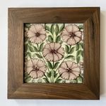 William De Morgan Sands End period Bedford Park Anemone tile Framed