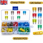 50-100pcs ATR Micro2 Blade Fuses Assorted Kit Car Truck 30A 25A 20A 15A 10A 5A