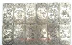 Collection 12 Pcs Old Chinese Twelve Zodiac Tibetan Silver Bullion Thanka Amulet