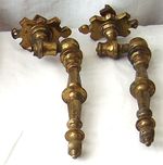 GILT BRASS SCONCE ARMS –2 ITEMS ANTIQUE