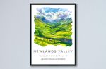 Newlands Valley Watercolor Poster Newlands Valley Lake District Travel Print