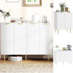 Sideboard Buffet Cabinet with Adjustable Shelf, White