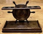 Vintage Oak Nautical Theme Pipe Rack Tallent Of Old Bond Street 1940s