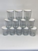  Candle containers jars with Lids and gift boxes, 12 Set of 7 OZ glass jars