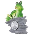 2Pcs Frogs Shape Solar Lamp Garden Decoration Light Green