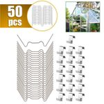 50x Greenhouse Glass G Clips Glazing Glass Clips Suitable For Elite Greenhouses