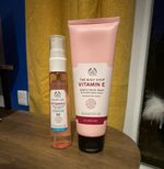 The Body Shop Vitamin E Facial Wash 125ml + Cooling Gel Mist 57ml Set
