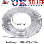 5/16" ZINC FUEL / BRAKE PIPE HOSE LINE SILVER STEEL TUBING 25FT / FEET