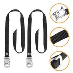 Nylon Bike Pedal Straps Adjustable Black Footrest Straps for Cycling