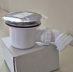 MX 90mm Round Shower Tray Waste with Chrome Finish Cap for Bathroom Shower