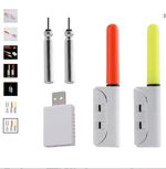 2pcs Fishing Night Light Rechargeable Battery WCharger Waterproof Rod Tip!