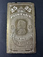 1863 Unlisted Color Embossed Newspaper Periodical Revenue Postage Stamp