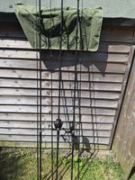 3 12ft diawa linear carp rods 3lb tc and 2 okuma bait runner reels
