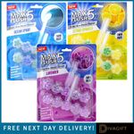 MAX FLUSH 5 TOILET RIM BLOCK CLEANER SCENTED TWIN PACK ACTIVE FRESH BOWL CLEANER