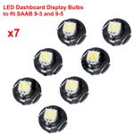 White LED Replacement Bulbs to fit SAAB 9-3 93, 9-5 95, SID + ACC Climate Dash