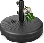GARDEN PARASOL BASE OUTDOOR MARKET UMBRELLA STAND 22L WATER/22KG SAND FILLED