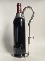 Antique 1890 Silver Plated Wine Bottle Pourer Champagne Holder Cradle Adjustable