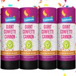 4-48 Party Confetti Cannons 15cm Large Wedding Birthday Streamers Biodegradable