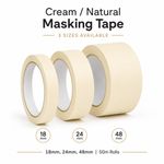 Masking Tape 50m For General Painting Painters Decorating DIY Craft 18/24/48mm
