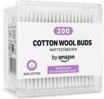 by Amazon Cotton Buds, 100% Cotton, 200 Units