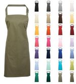 Premier Plain Polycotton Bib Apron with Pocket In 50 Colours