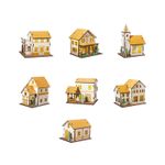 Lighted Miniature House Wooden Craft Collection Ornament Christmas Cabin Model