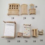 1PC 1:24 Scale Dolls House Miniatures Furniture Cabinet Wardrobe Bed Nursery
