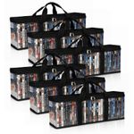 DVD Storage Boxes – Sturdy Handle Portable Organizer for Home & Travel